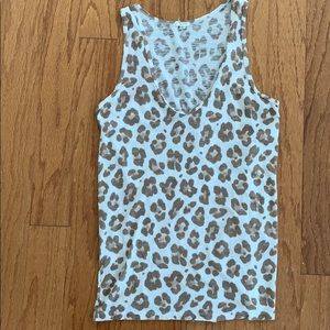 J. Crew cotton leopard tank XS
